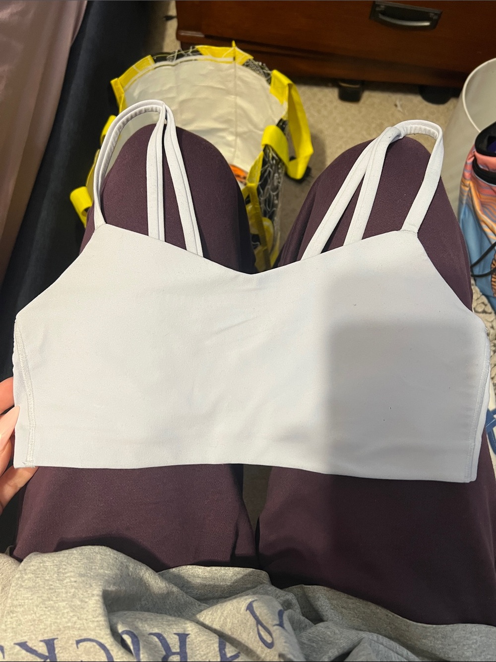 all in motion White Seamless Light Support Sports Bra with Double Straps